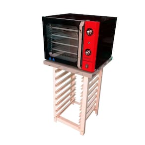KIT - Forno Turbo Convector Smart Basic. Preto e Vermelho FCSB4E 220v + Bancada Mes-004 - Venâncio
