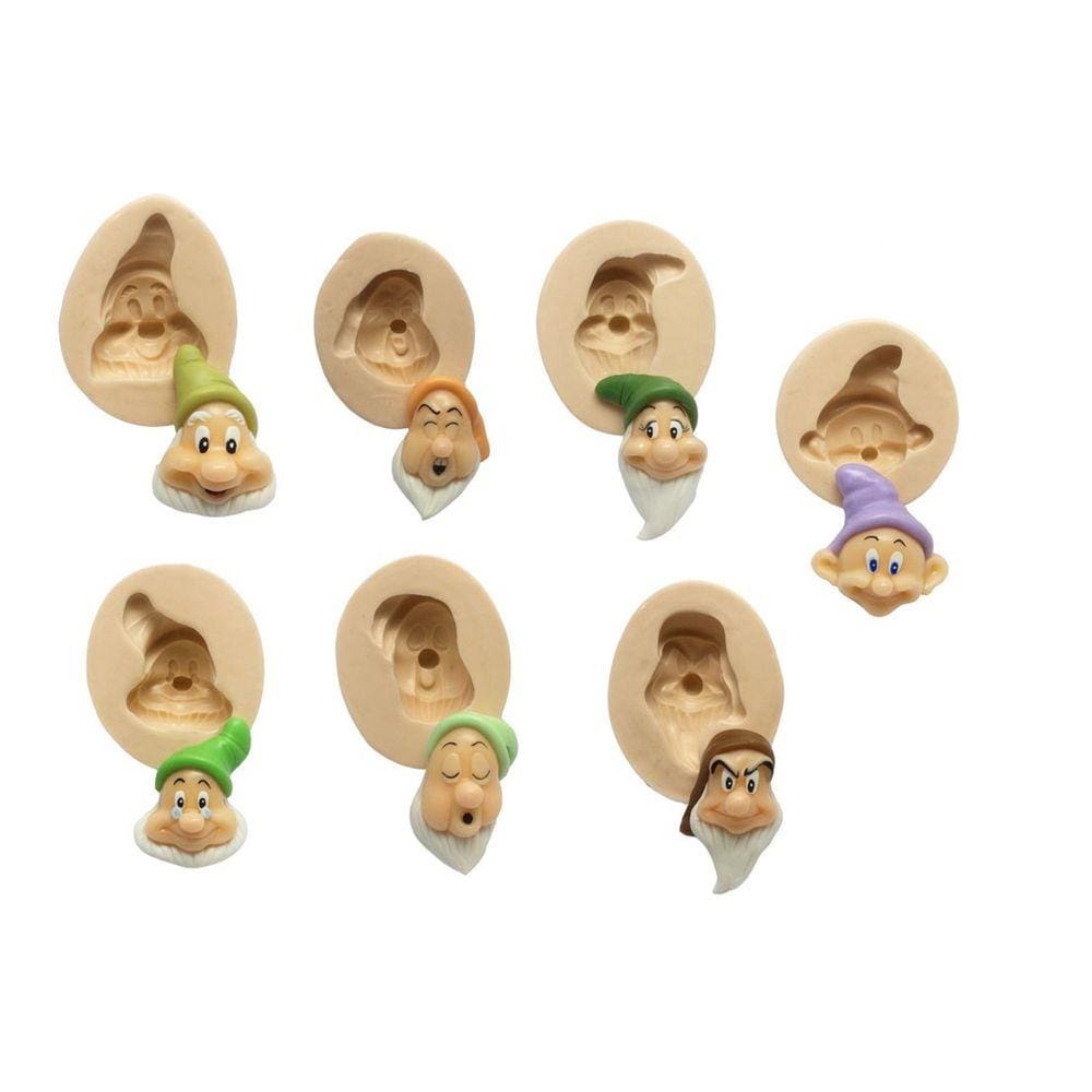 Molde De Silicone 7 Anões Branca De Neve