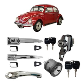 Kit Maçaneta Porta Motor Capô Ignição Chave Fusca 71 A 76