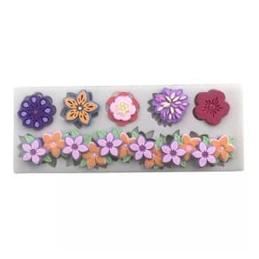 Molde De Silicone Guirlanda De Flores, Rosas