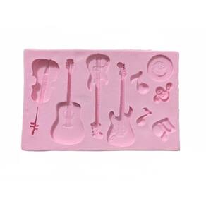 Molde De Silicone Musica, Notas Musicais, Guitarra