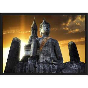 Quadro Decorativo Buda Budismo Religiosidade Moldura Rc08