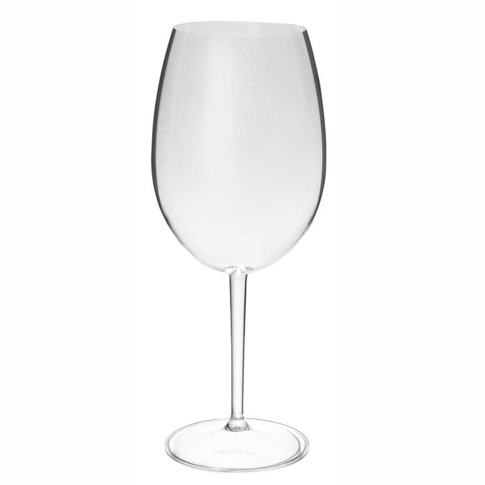 Taça de Vinho Transparente Roma Curves Acrílico 600mL