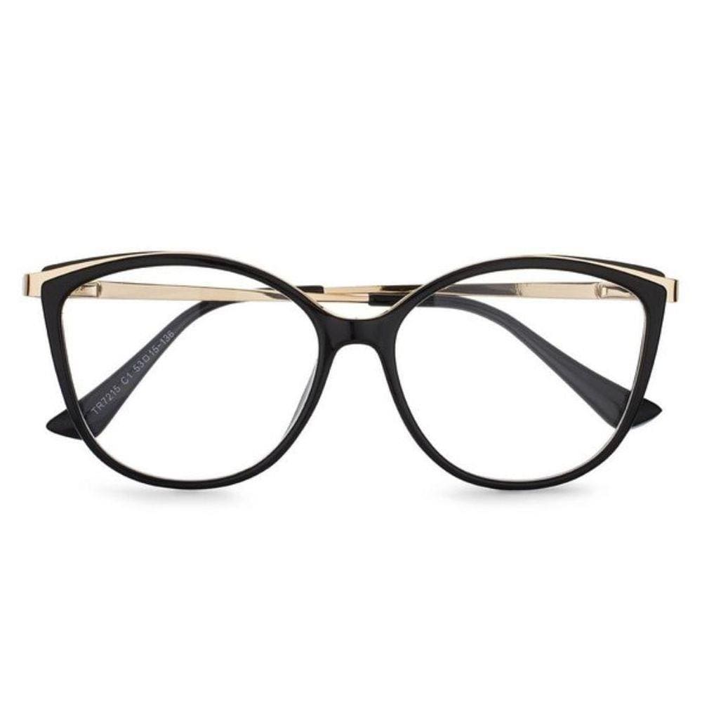 Armação De óculos Feminina Gatinha Preta Michelle