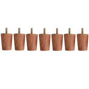 Kit 7 Pés Para Cama Box Solteiro Mel Cama Baú Casal 6cm