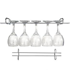 4 Suportes Para Taças Cromado Decoração Bar Vinho 25 Cm