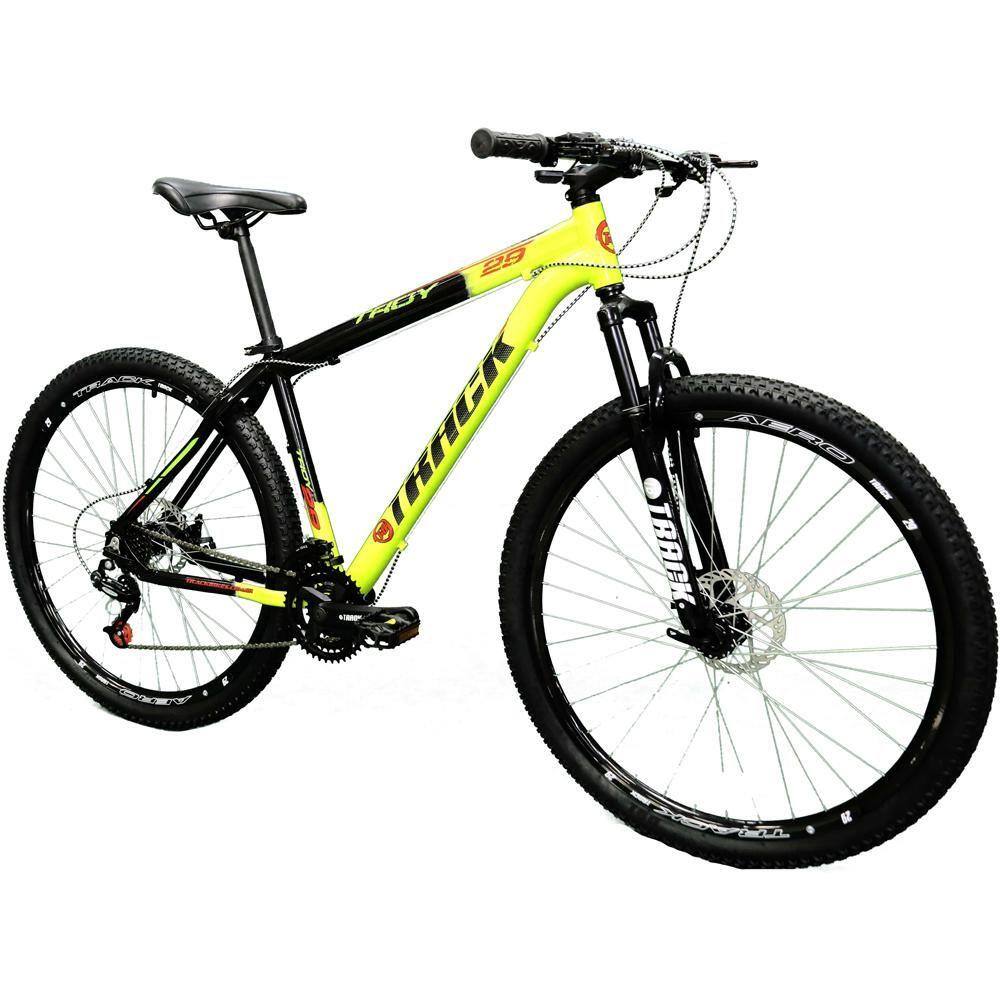 Bicicleta Track&bikes Troy Aro 29 Susp. Dianteira 21 Marchas - Preto/verde