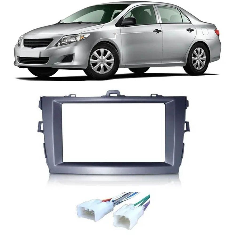 Moldura De Painel 2 Din Toyota Corolla  2009 á 2013 Para CD DVD 2 Din + Conector ISSO