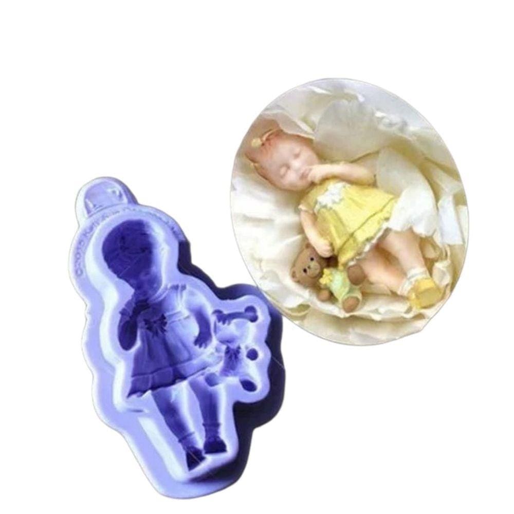 Molde De Silicone Bebê Menina
