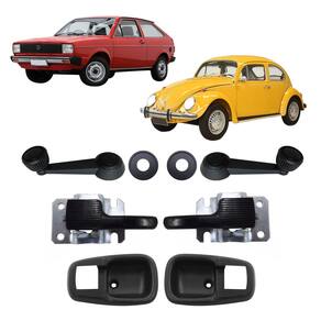 Kit Maçaneta Porta Manivela Vidro Fusca Gol Brasilia Variant