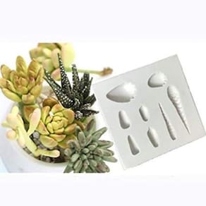 Molde De Silicone Folhas Suculenta