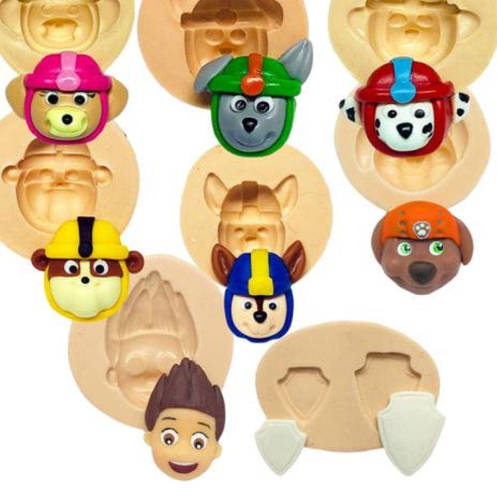Molde De Silicone Kit Patrulha Canina