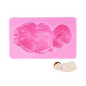 Molde De Silicone Chá De Bebê, Bebé Deitado