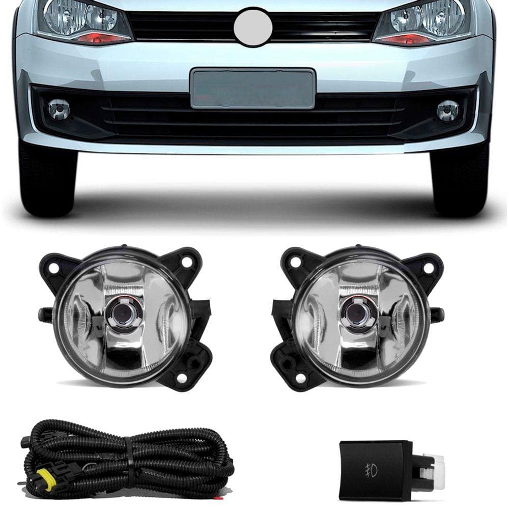 Kit Farol de Milha Neblina Vw Saveiro G6 2014 2015 2016 - Sem Moldura