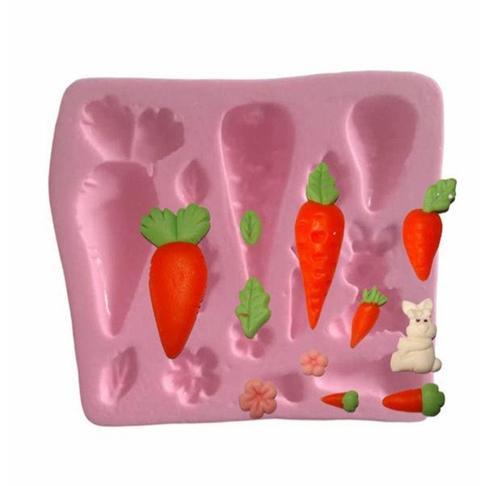 Molde De Silicone Páscoa, Cenoura, Coelho