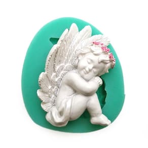 Molde De Silicone Anjo Com Asa