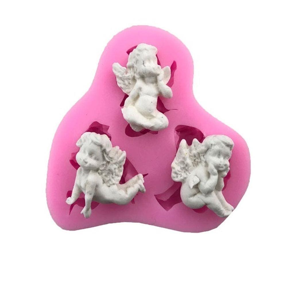 Molde De Silicone Anjos Pequenos, Batizado