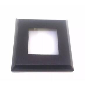 Canopla Nylon Corrimão Quadrada Preta 25 Peças 40X40Mm