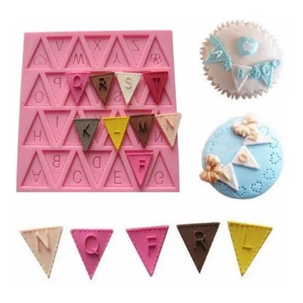 Molde De Silicone Alfabeto Bandeiras