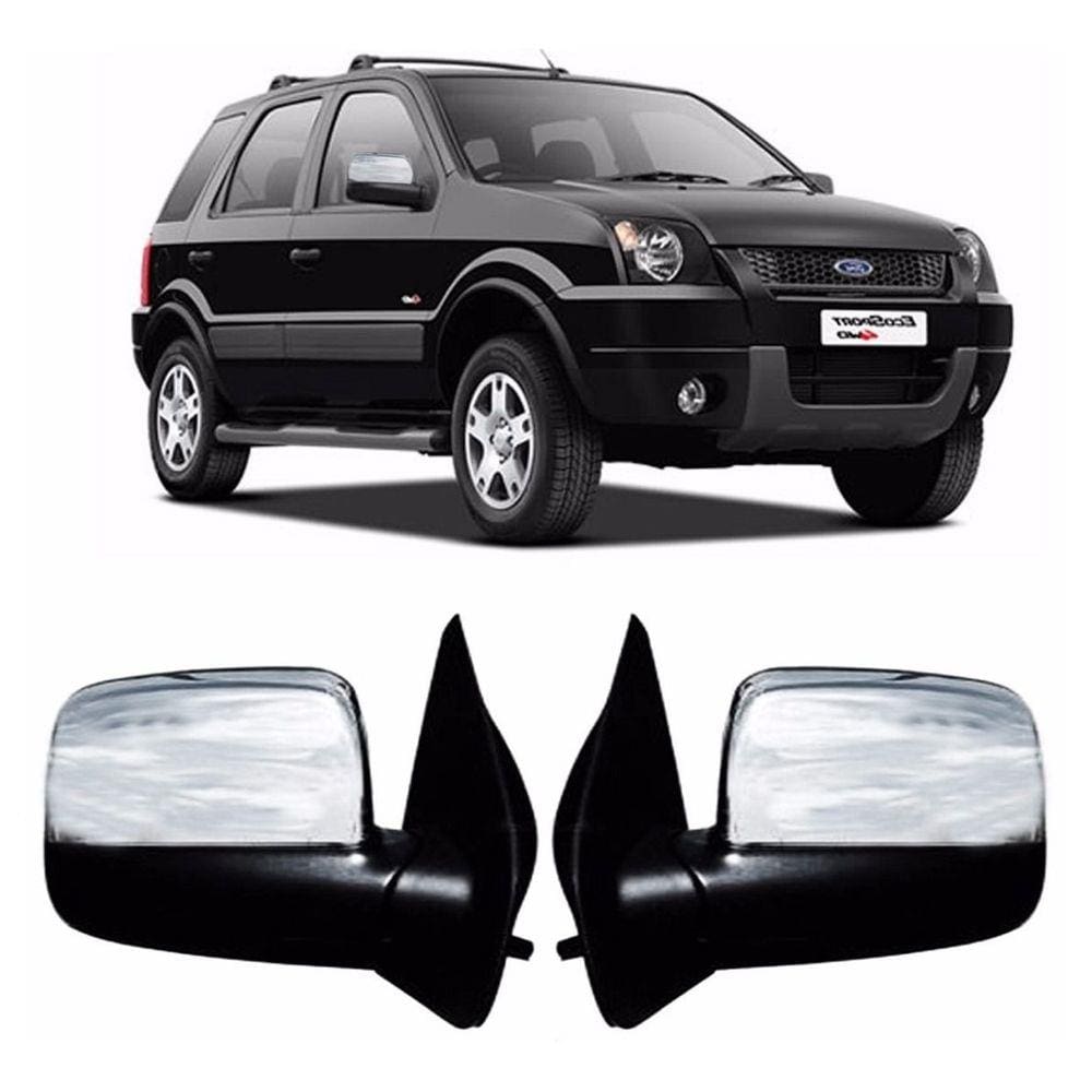 Par Retrovisor Ecosport 03 04 05 06 07 09 Cromado Controle