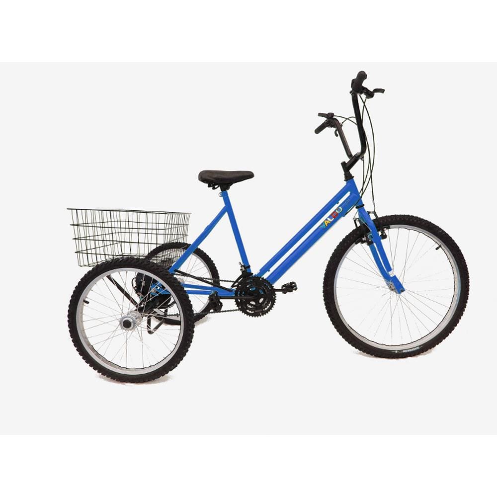Triciclo aro 26 - 18 Marchas - Hiper Luxo - Várias Cores