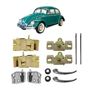 Kit Completo Fechadura Comando Batente Maçaneta Porta Fusca