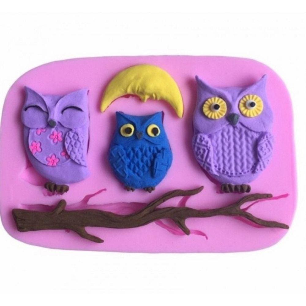 Molde De Silicone Corujas