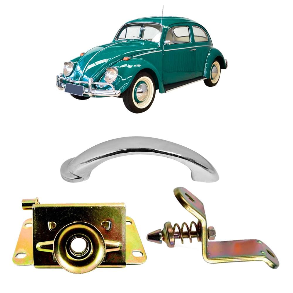 Kit Fechadura Alça Maçaneta Capô Dianteiro Mala Fusca 59a 70