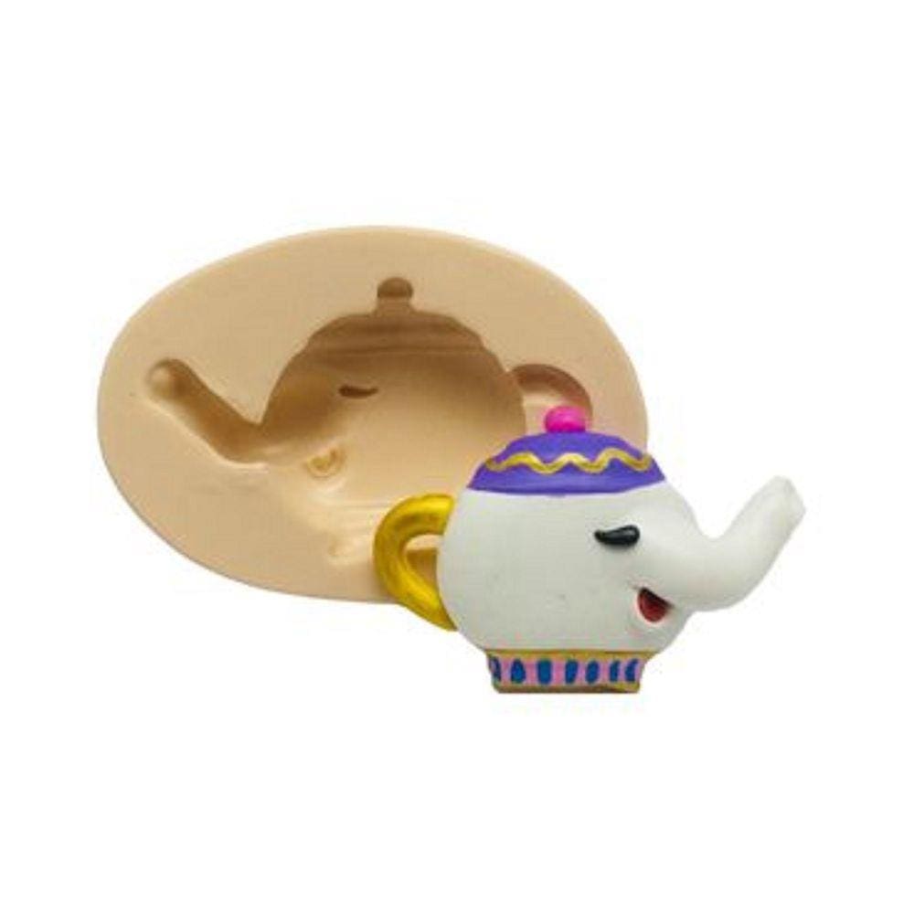 Molde De Silicone Bule, Bela E A Fera