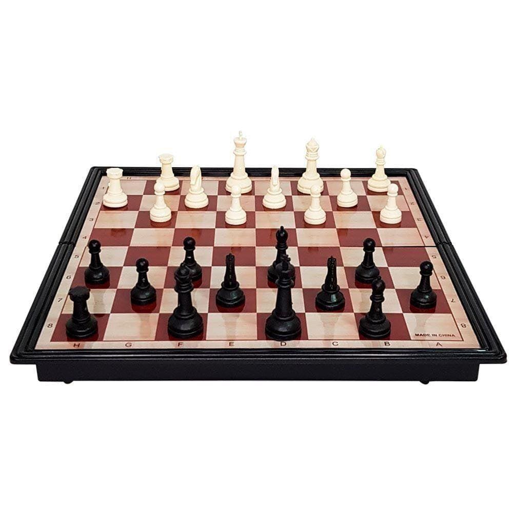 Jogo de tabuleiro magnetico 5 em 1 xadrez dama ludo 2 medio chess set 1