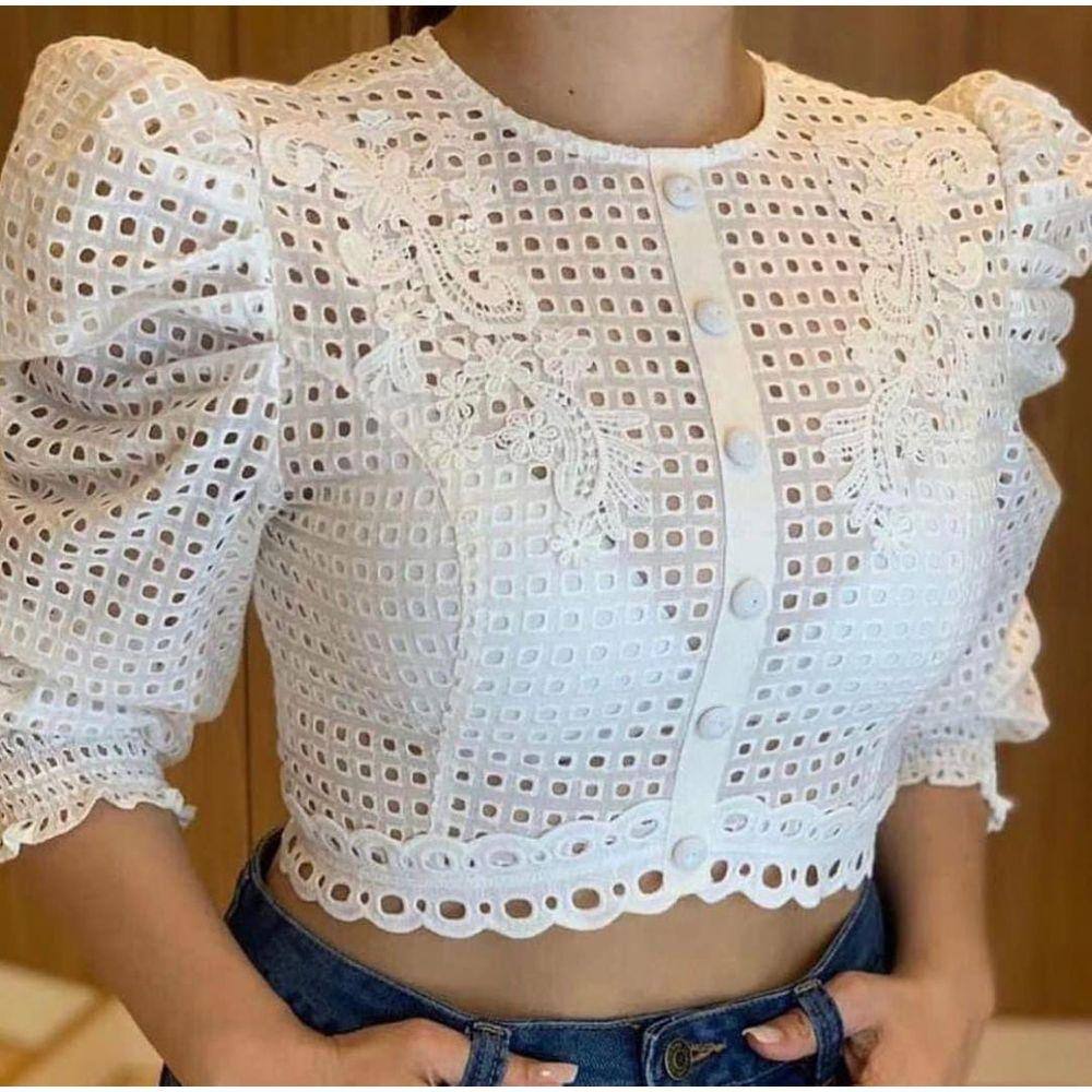 blusa lese manga princesa