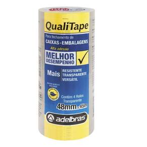 Fita Para Empacotamento 48Mmx45m Transp. Pct.C/04 - Adelbras