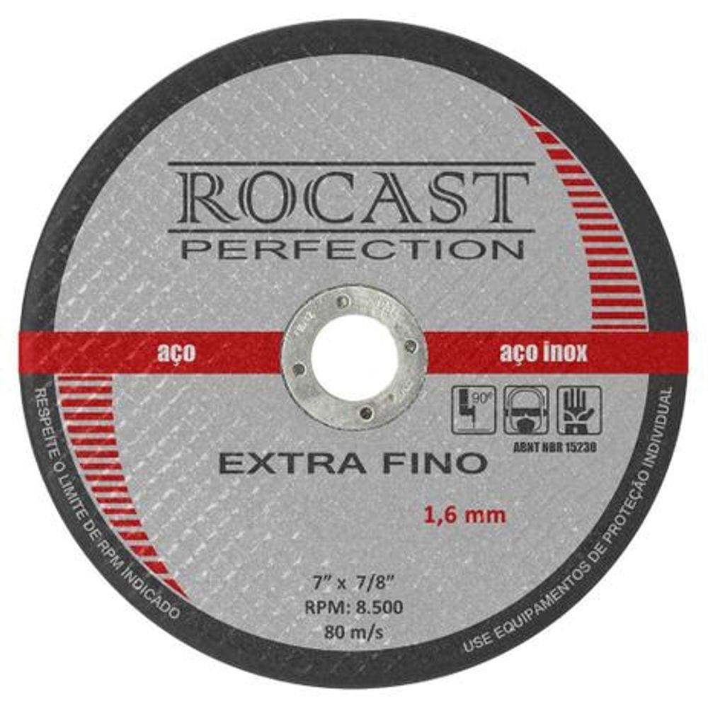 DISCO DE CORTE INOX ROCAST 4 1/2 1,0 mm ROCAST