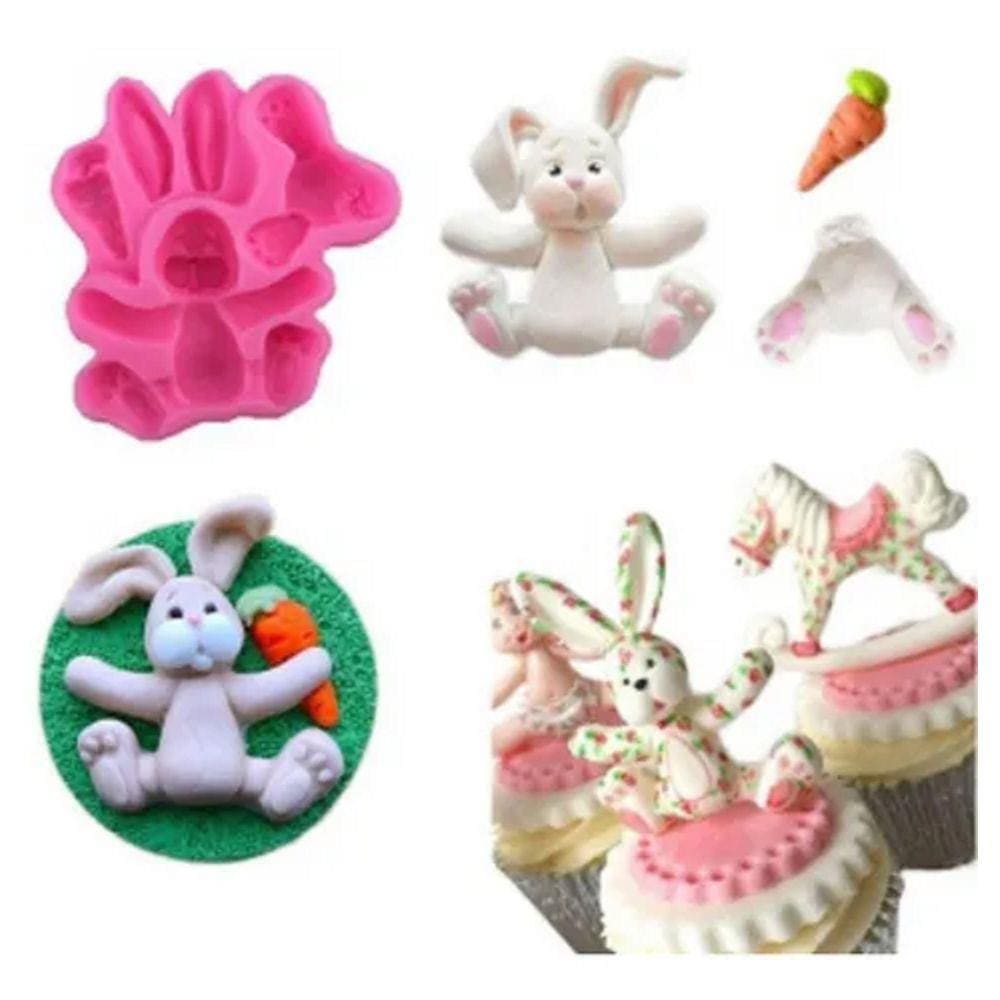 Molde De Silicone Páscoa Coelho, Cenoura