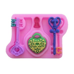 Molde De Silicone Chaves, Cadeado, Fechadura