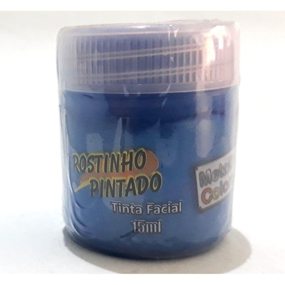 Tinta liquida para pintura facial Azul Metalica 15 ml