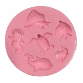 Molde De Silicone Fundo Do Mar, Peixes, Baleia
