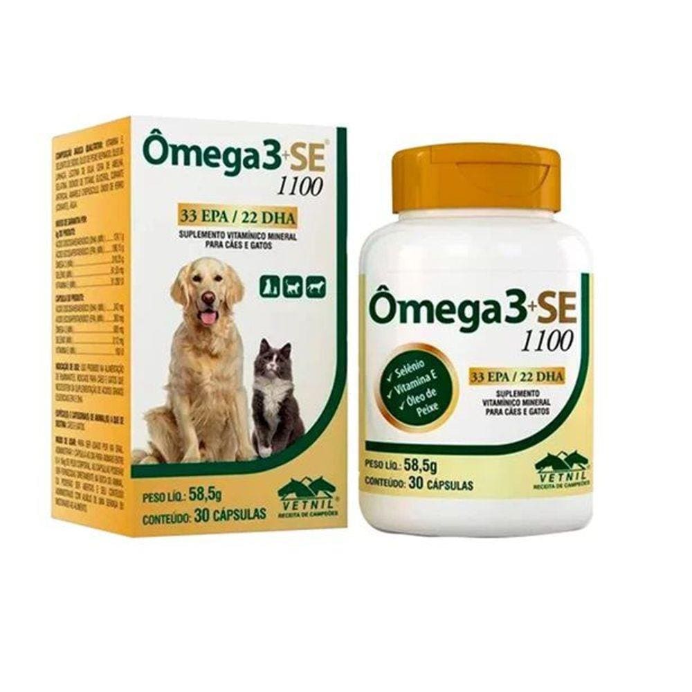 Omega 3+se 1100 Vetnil 59g 30 caps