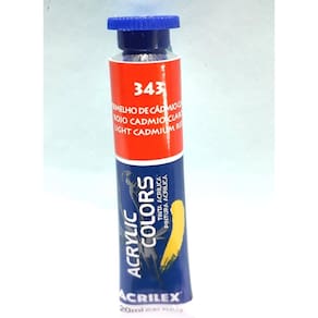 Tinta Acrilica Acrylic Vermelho Cadmio Claro 20Ml - Acrilex