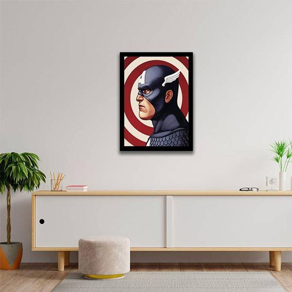 Quadro Decorativo Desenho Capitão América