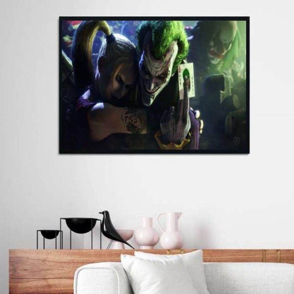 Quadro Decorativo Decorativo Coringa e Arlequina