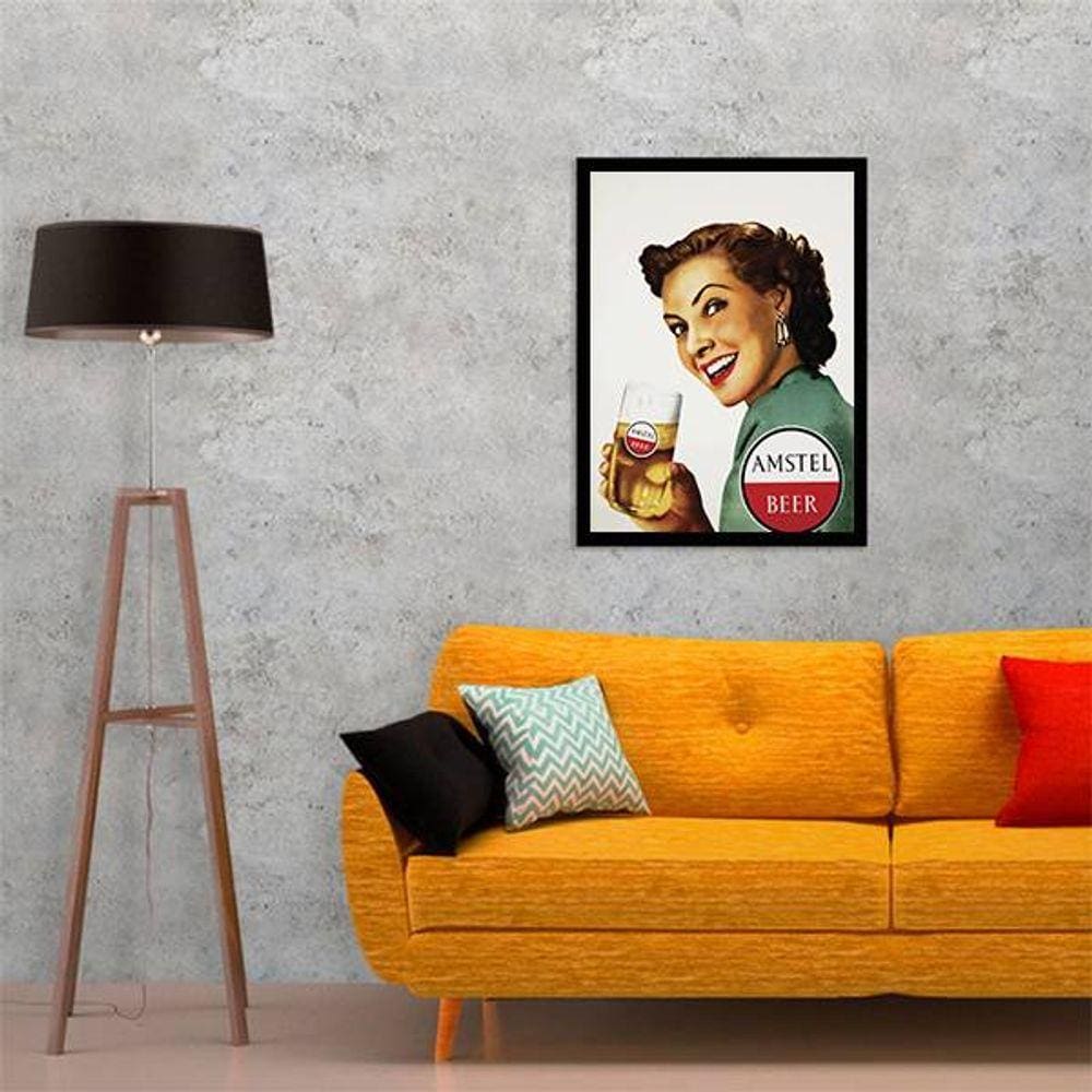 Quadro Decorativo Amstel Beer Vintage