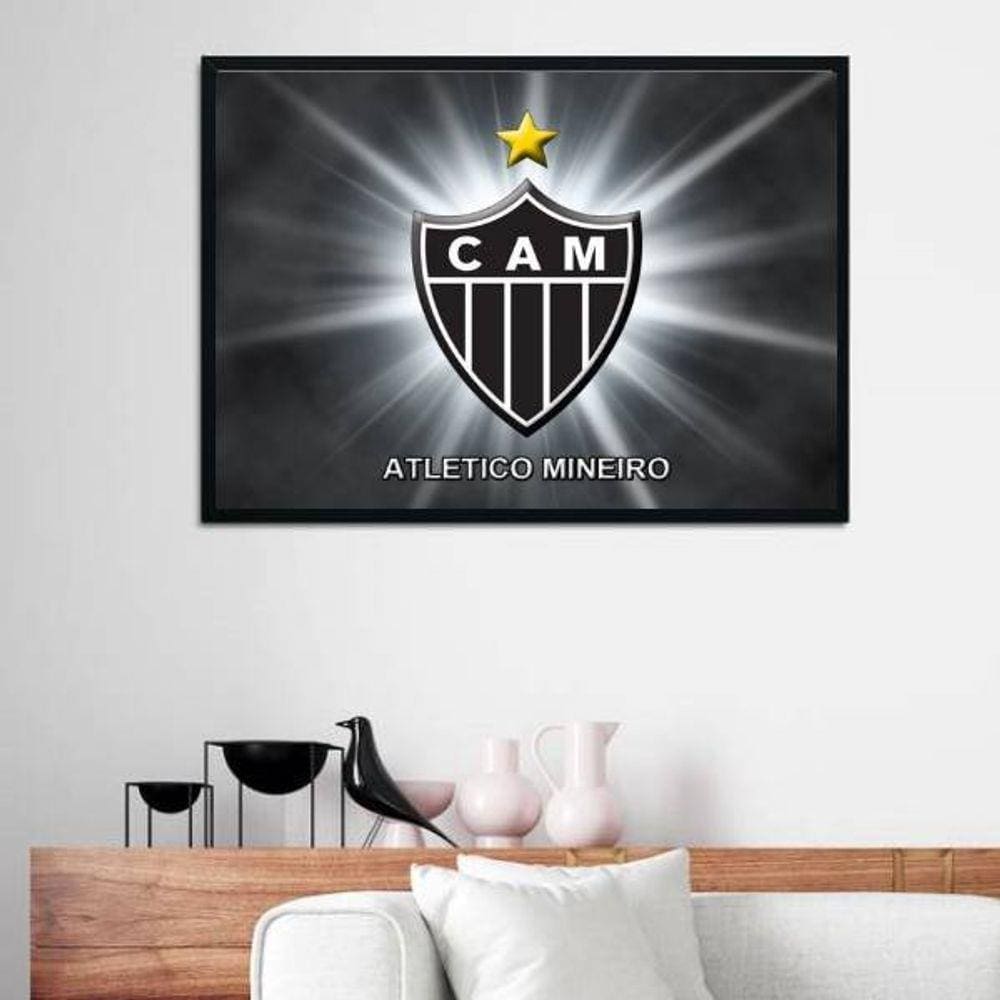 Quadro Decorativo Atlético MG Escudo Horizontal