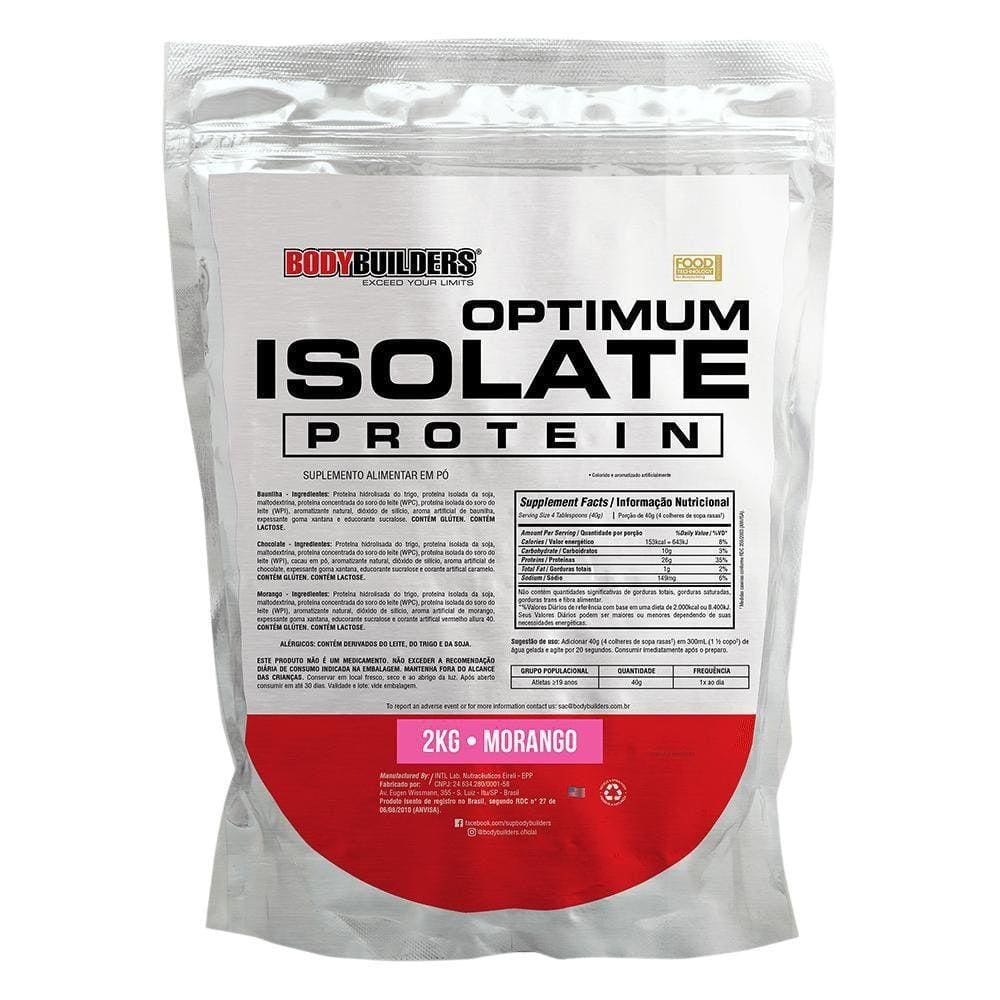 Optimum Isolate Whey Protein Morango  - 2Kg