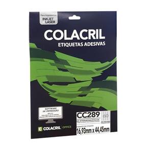 Etiqueta Carta 16,93Mm X 44,45Mm 25 Folhas Cc289 Colacril