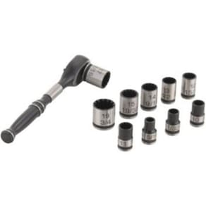 Conjunto de Soquete Universal 3/8' com 11 Peças