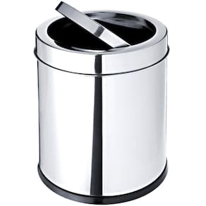Lixeira Com Tampa Basculante Banheiro Cozinha 3L Aço Inox