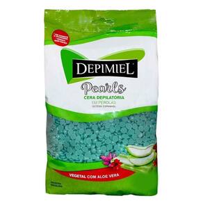 Cera Depilatória Depimiel Em Pérolas Vegetal Aloe Vera - 500g