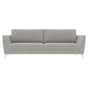 Sofá Decorativo 190cm Olívia Suede Cinza Gran Belo