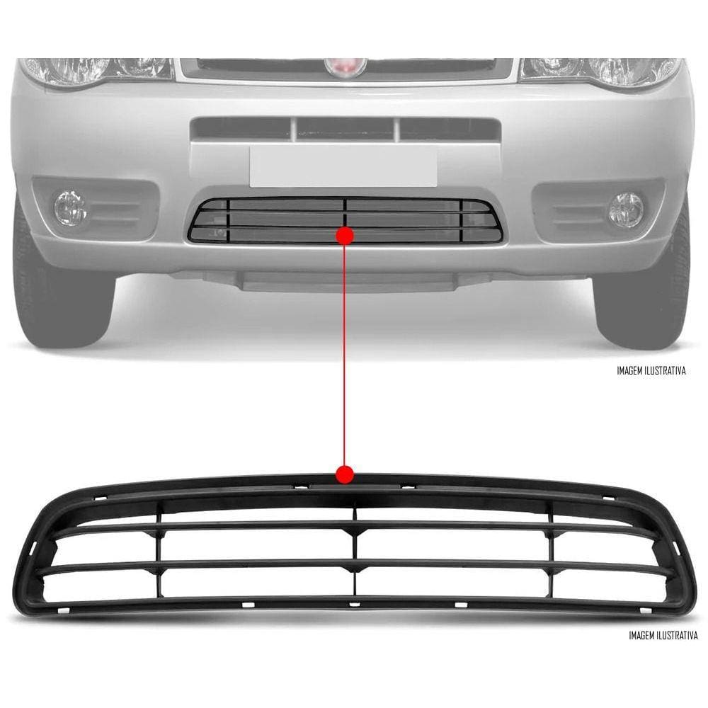 Grade Para-choque Central Fiat Palio Way Fire Economy 2003 à 2010